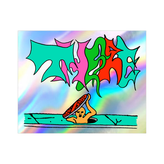 "Sewer" holographic sticker